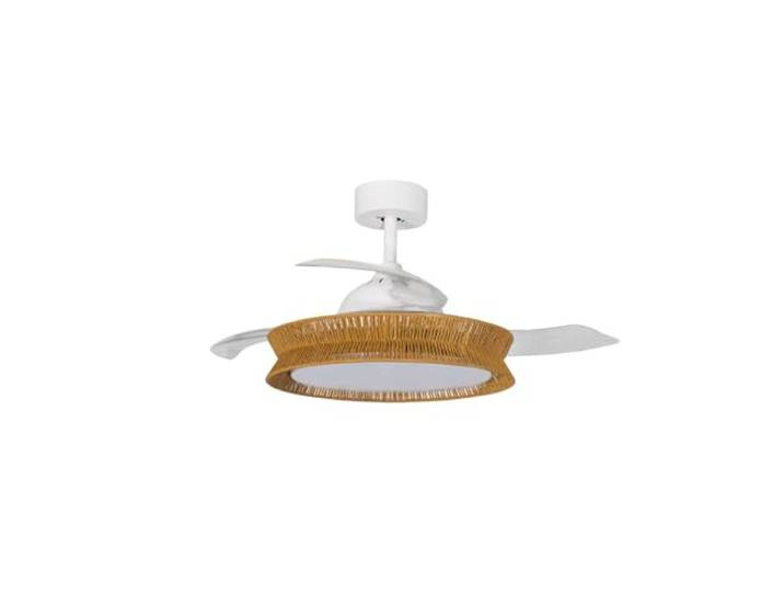 Lucande LED Deckenventilator mit Beleuchtung in beige, weiß, dimmbar Lampe
