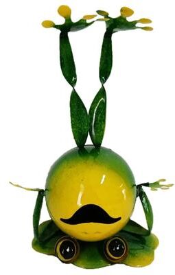Santas Workshop Inc "10"" Iron Frog Standing On Head"