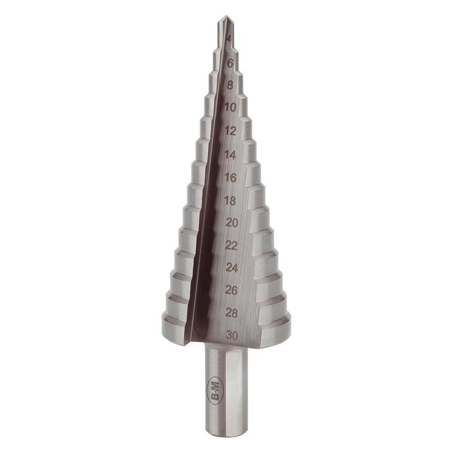 Bluemaster Hss step drill bit with 14 steps and straight flute ø4-30 mm (70296895)
