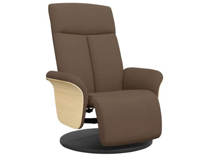 GHVBNMF Relaxsessel mit Liegefunktion Drehsessel Stoff Braun 79x87cm Bequemer Fernsehsessel fürs Wohnzimmer mit 360 Grad Drehfunktion, verstellbarer Rückenlehne und Fußstütze.