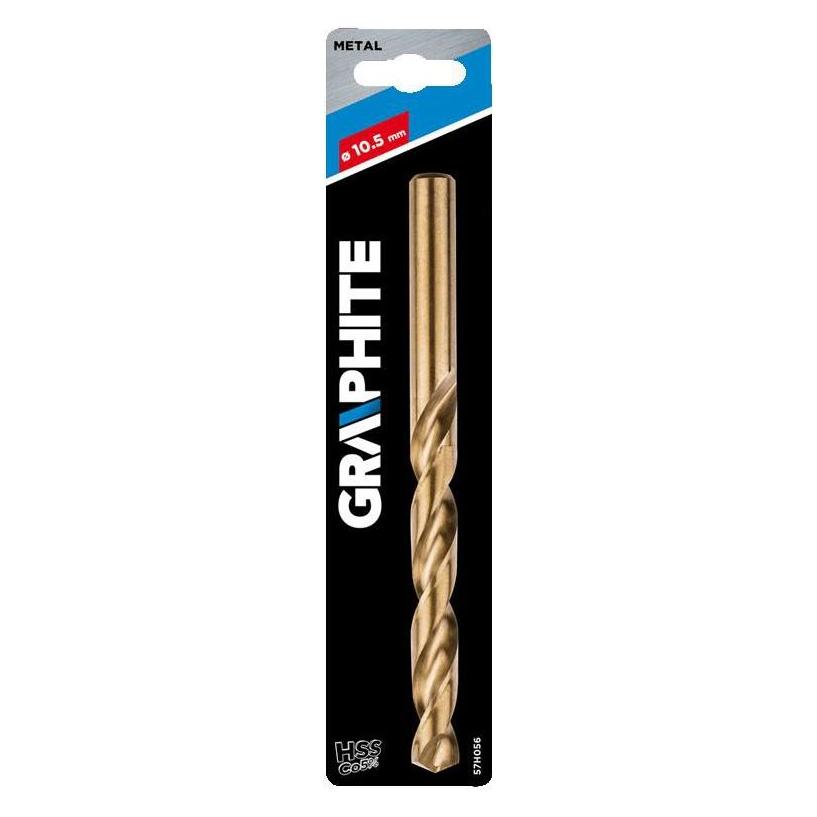 Graphite metal drill, cylindrical, cobalt 10.5 mm (57H056) (TOP-57H056)