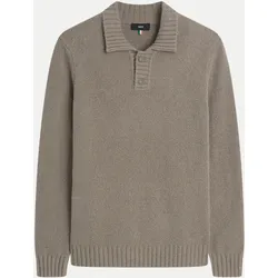 Strickpullover CIZANO mit Polokragen Beige XL