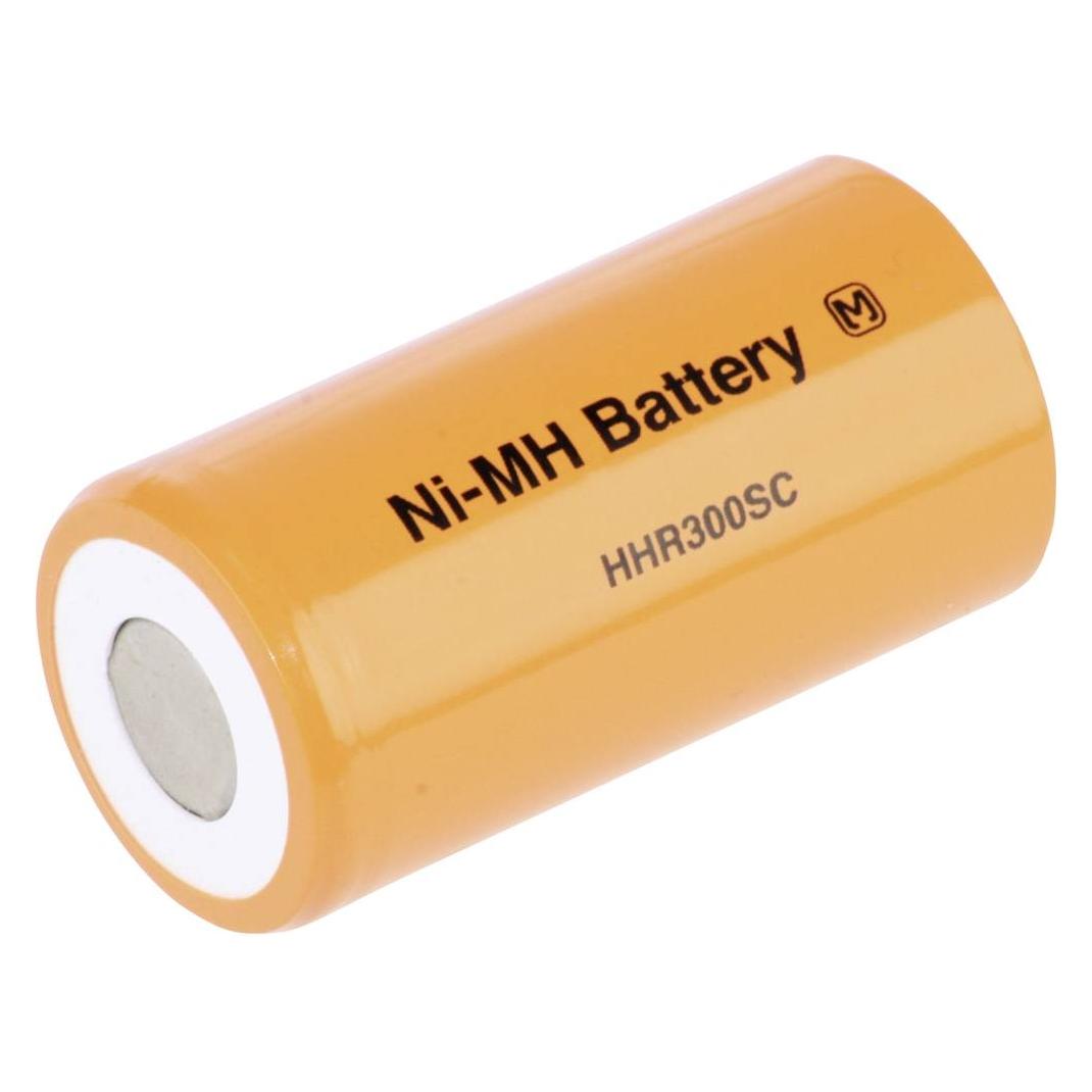 Panasonic Spezial-Akku Sub-C Flat-Top Ni (1 Stk., Sub-C, 3050 mAh) (HHR-300SCP/FT)