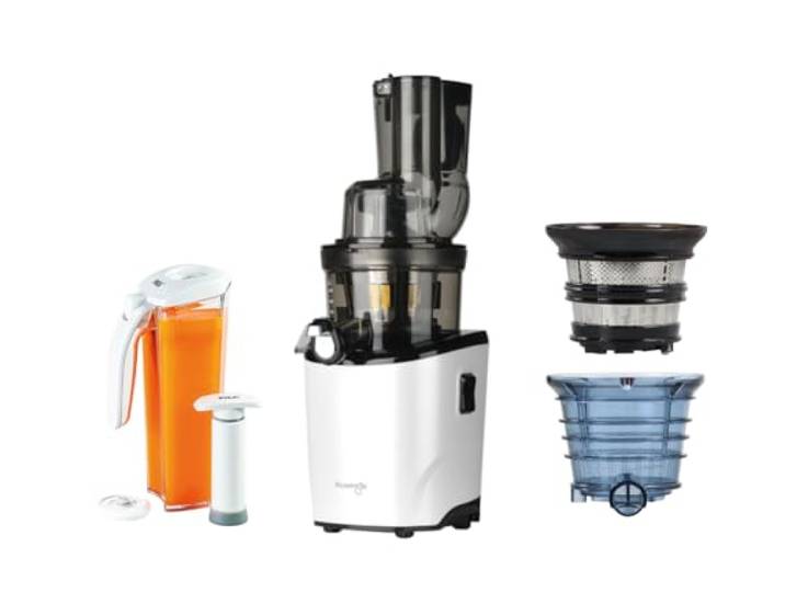 Kuvings - Extracteur de jus REVO830 + kit sorbet & smoothie + kit de conservation de jus sous vide - Blanc