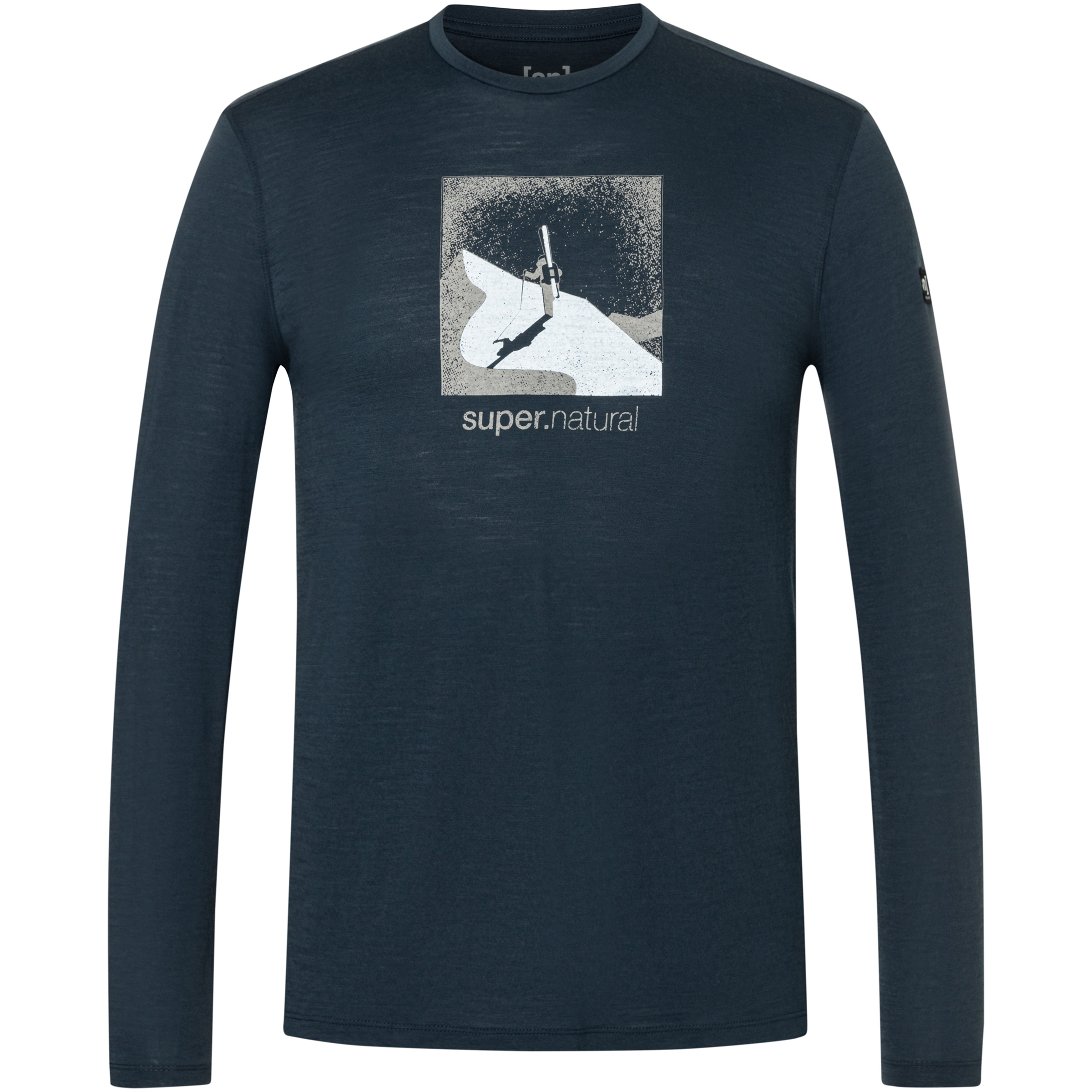 Super.Natural Almost Done Herren Longsleeves blau Größe M Trekking Hautfreundlich Merinowolle