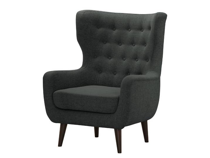 Sessel Boyka I Schwarz/Schwarz Webstoff Nere 81 x 88 x 105cm