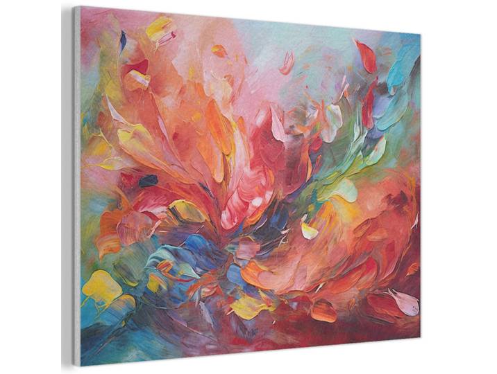 MuchoWow Akustikbild - Ölgemälde - Kunst - Abstrakt - Farbenfroh - 100x70, Altrosa, Kunststoff, Rechteckig, 100x70x0.9 cm, Wandverkleidung, Akustikpaneele