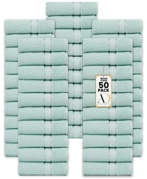 Ample Decor Popcorn Textured Spa Quality Cotton Washcloths 12 x 12 inch - 50 Pcs