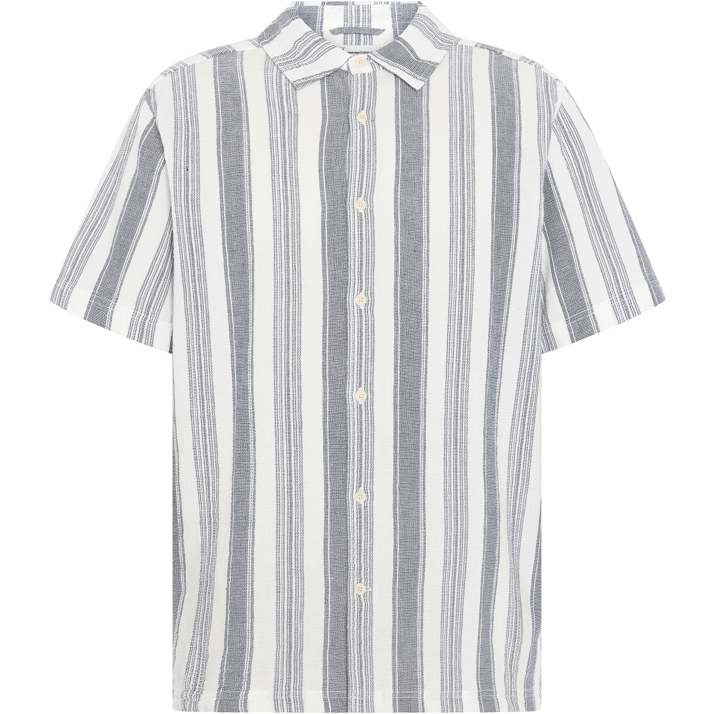 KnowledgeCotton Apparel Stripe Herren Hemden blau Größe S Lifestyle Hautfreundlich