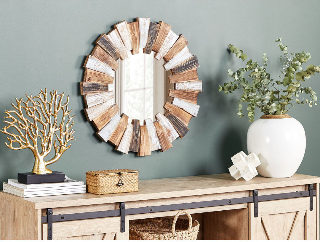 Brambly Cottage Volo Flat Mirror 66cm H X 66cm W X 4cm D