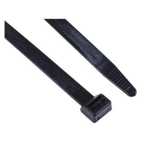 RS PRO Cable Tie 380x12.7 Black flame retardant (Kunststoffkabelbinder, 380 mm, 50 Stk.) (8111741)