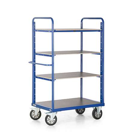 Bako Logistiksysteme Etagenwagen R1200 ohne Gitter mit 4 Ladeflächen 1800mm hoch 1000x700mm