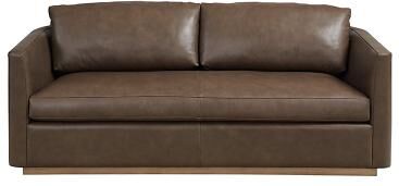 Kerstin Leather Sofa - Sage Leather, Sage Latte - Ballard Designs
