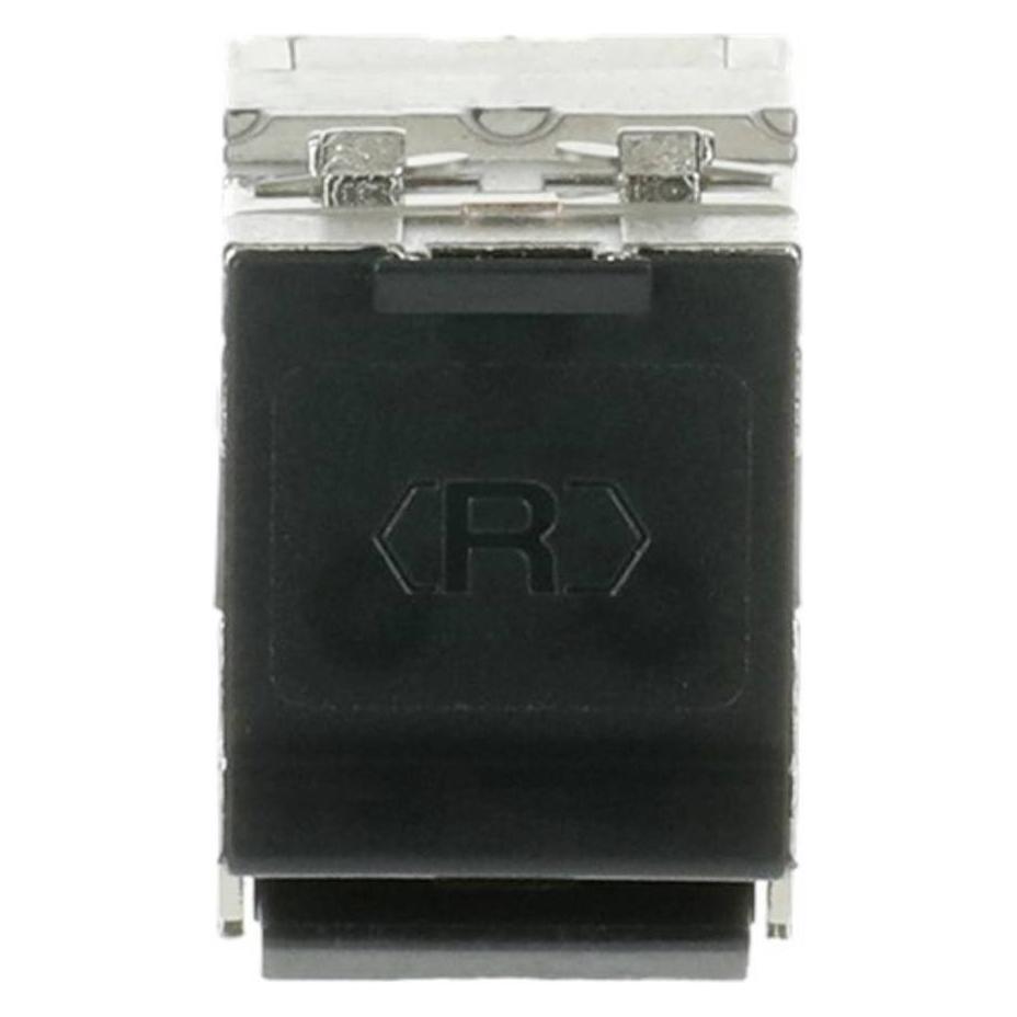 Busch Modular-Buchse Cat6A RJ45 22-23AWG Feldkonf Schirm massiv f.Rundkabel (0229/04)