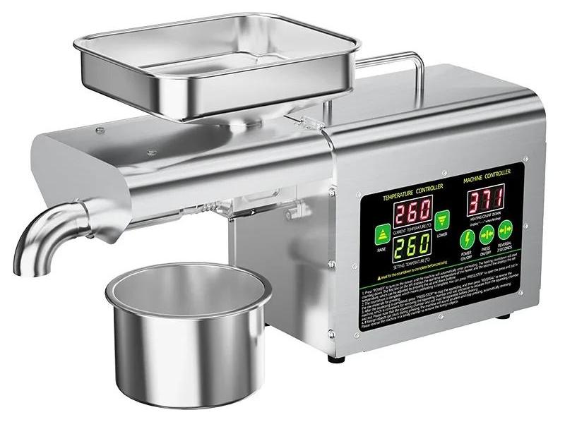 Automatische Ölpresse Maschine - Kleine kommerzielle Schneckenpresse - Modell T2S - 220V EU-Stecker - Für Sesam Erdnuss Sonnenblumen Moringa - Tischgerät - T2S
