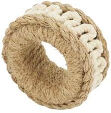 Saro Lifestyle Rope Design Napkin Ring (Set of 4) - Tan