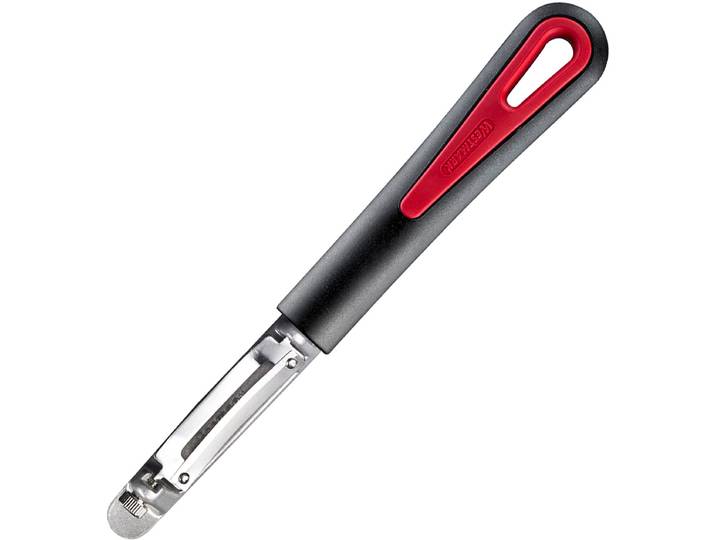 Westmark Dunschiller\, appel- en aardappelschiller\, Pomfix Gallant\, roestvrijstalen mes\, kleur: zwart/rood\, 29452270