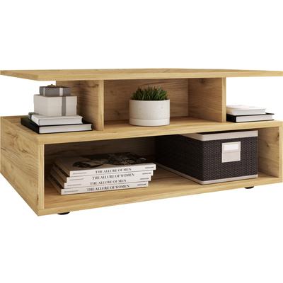 Couchtisch VCM "Holz Sofatisch Couchtisch Wohnzimmertisch Esila", braun (honig, eiche), B:80cm T:50cm, Tische, Couchtisch