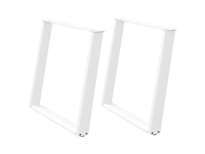 hliofuir 2er Set Esstischbeine U-Form Weiß 90x73 cm Stahl Stabile U-Form Tischuntergestelle aus pulverbeschichtetem Stahl für Esszimmer und Arbeitszimmer, inkl. Nivellierfüßen.