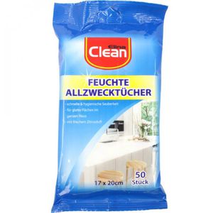 Elina-Clean Reinigungstücher Allzwecktücher, feucht, für alle Oberflächen, im Softpack, 50 Tücher