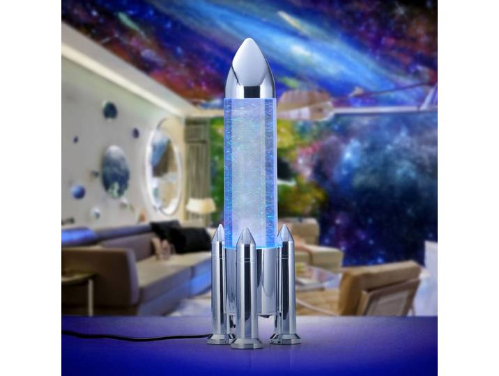 Reality Leuchten LED-Tischleuchte Apollo, titanfarben, Höhe 33 cm, RGB, USB Apollo, alu / grau / zink, für Wohn- / Esszimmer, Kunststoff, Junges Wohnen