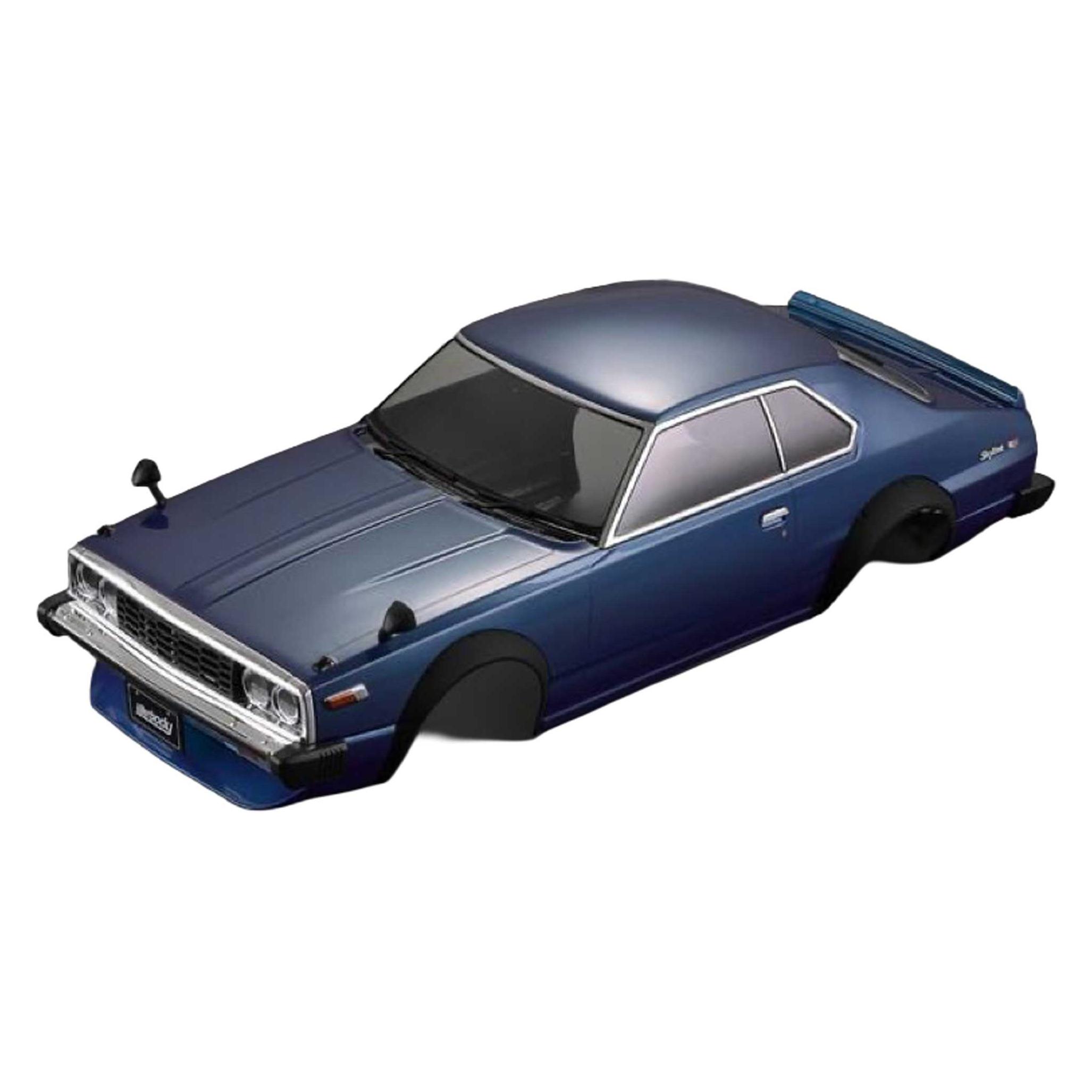 killerbody Nissan Skyline Hardtop 2000 (1977) Karosserie lackiert Blau 195mm RTU (KB48700)