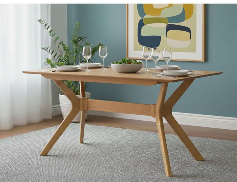 Pharao24.de Massivholztisch Holztisch im Skandi Design 140 cm breit