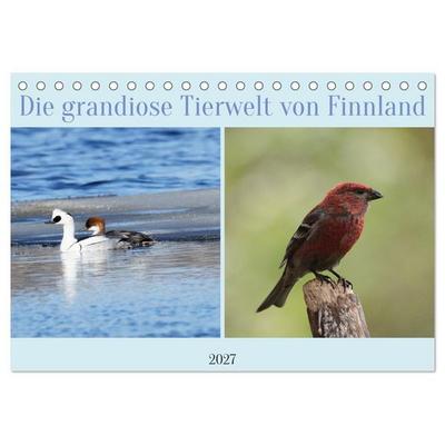 Die grandiose Tierwelt von Finnland (Tischkalender 2027 DIN A5 quer), CALVENDO Monatskalender
