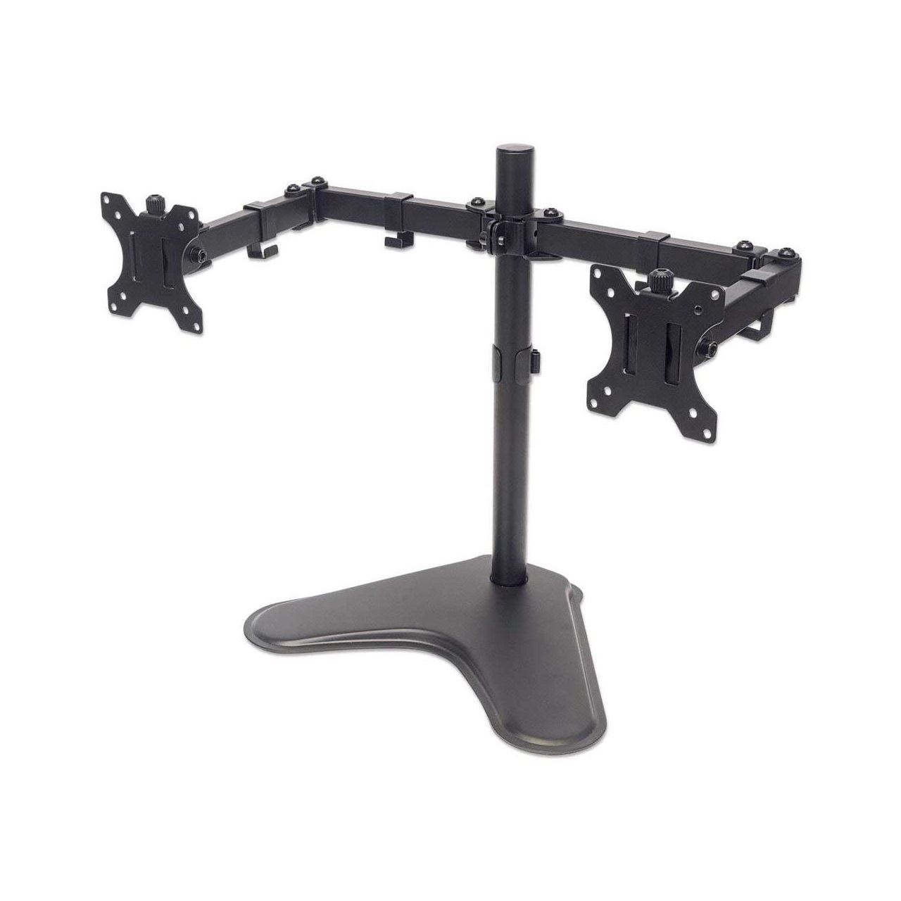 Manhattan Standfuss mit Monitorarm fuer 2 Monitore schwarz