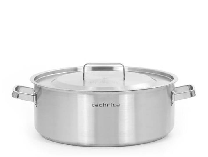TECHNICA Topf Induktion 18,8 l – Kochtopf Groß ⌀400 mm aus Edelstahl mit Deckel Kapselboden Für alle Herdarten Spülmaschinengeeignet Hitzefeste Griffe – Ohne Nickel – Profiqualität