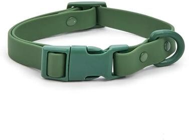 Uplift Picks Adjustable Waterproof Dog Collar With Safety Buckle And Rustproof Hardware green s