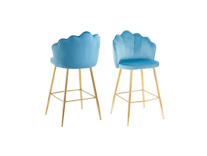 Mid.you Barhocker-Set, Blau, konisch, 52x100x54 cm, Esszimmer, Barmöbel, Barhocker