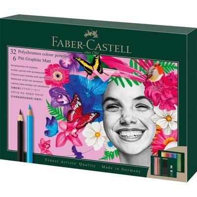 Faber-Castell Künstlerfarbstifte Polychromos & Pitt Graphite Matt, 40er Set