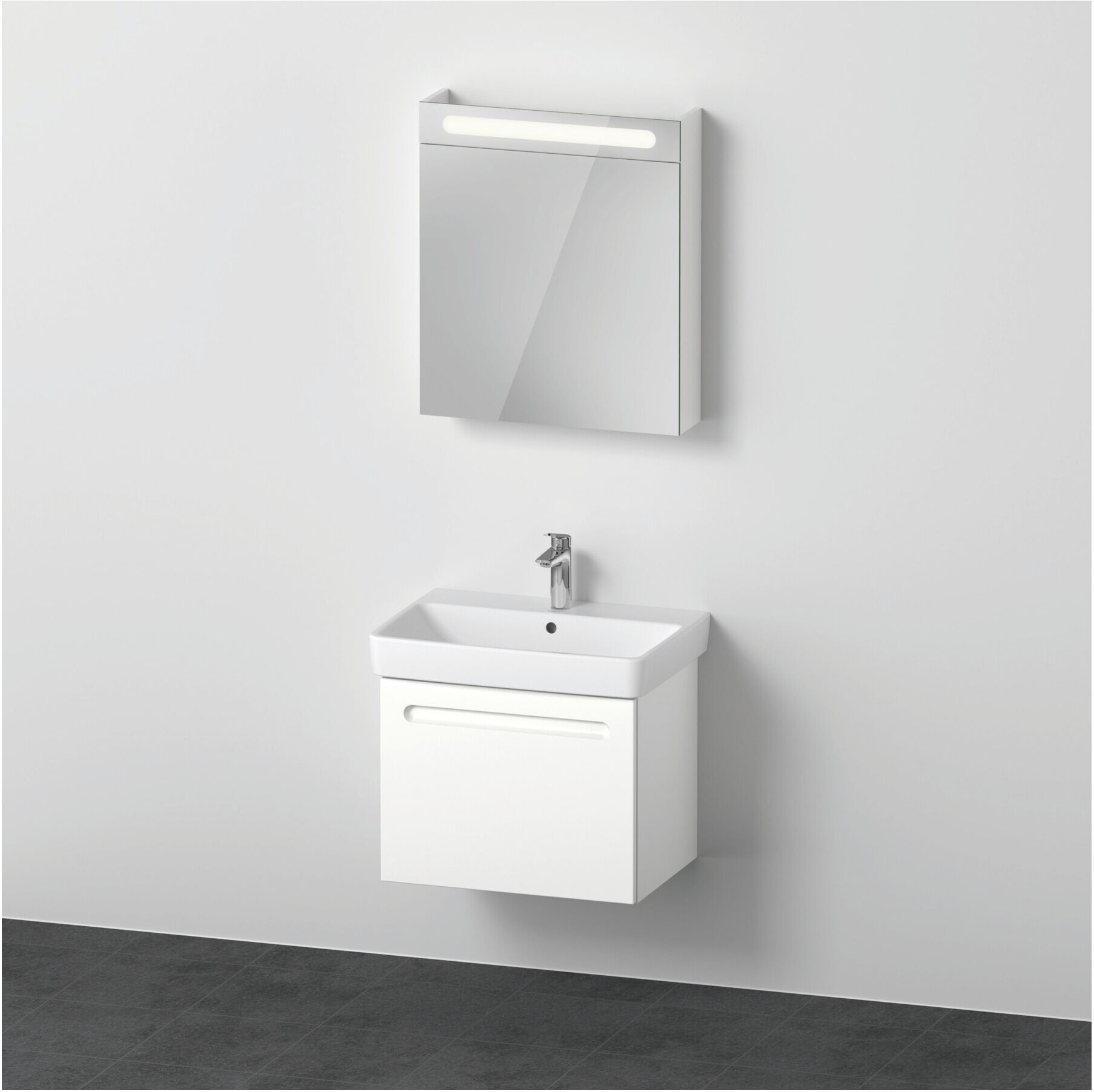 Duravit Möbel-Set No. 1 65cm, Anschlag rechts, Weiß Matt (N10157R18180000)