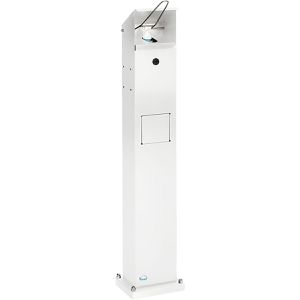 VAR Desinfektionsspender HDS 115, weiß, stehend, mit Armhebel, aus Metall, 1000ml