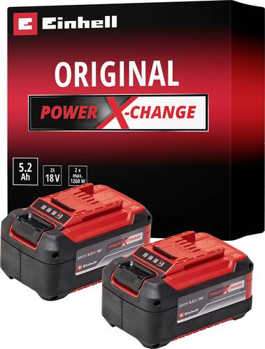 Einhell 4511526 Power X-Change Akku 2x 18V 5,2Ah PXC-Twinpack Werkzeug-Akku 18V 5.2Ah Li-Ion