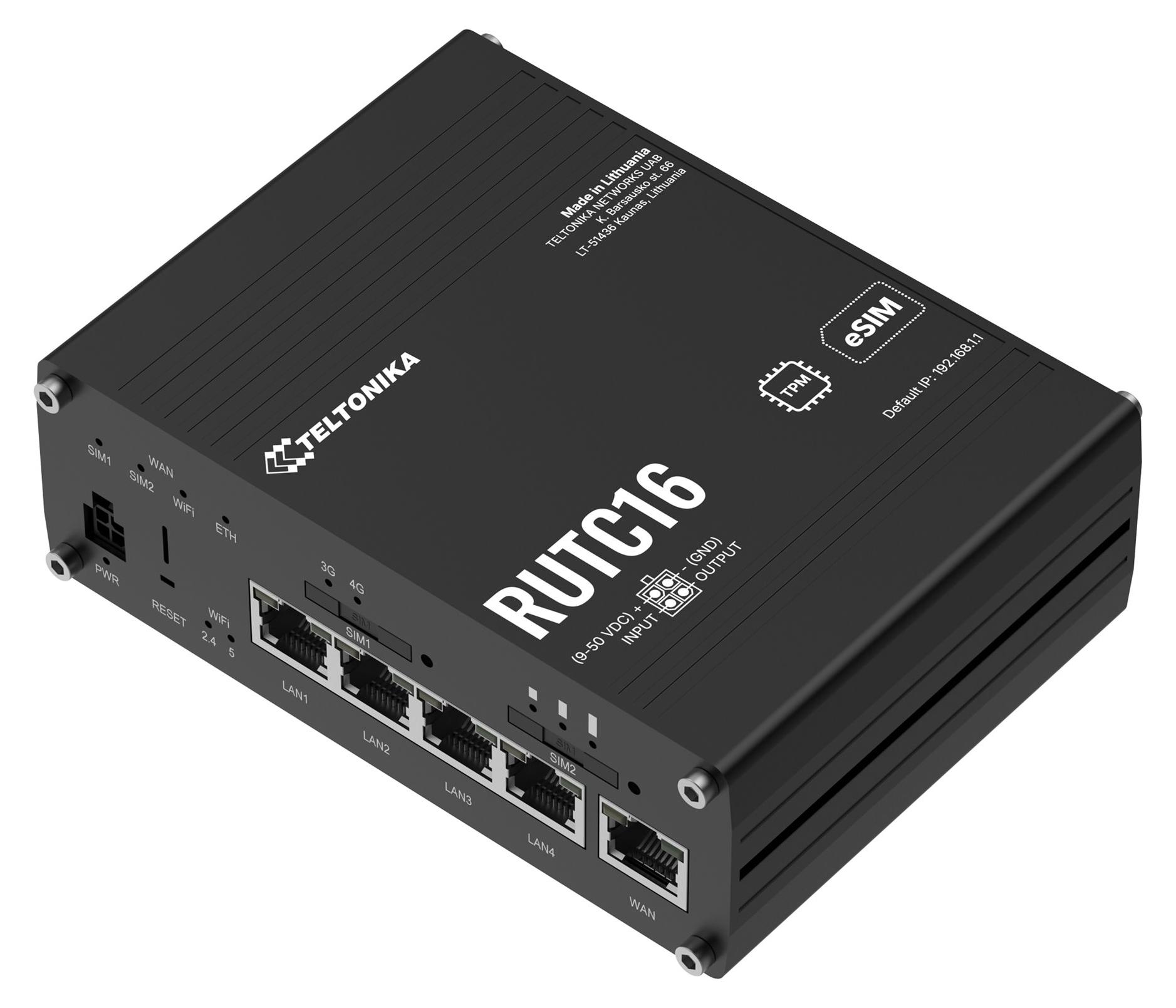 Teltonika RUTC16 - Wireless Router - WWAN 1GbE Dual-Band
