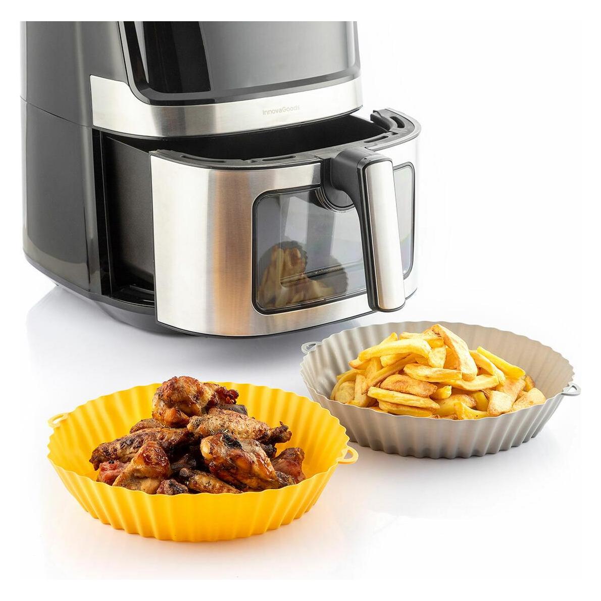 InnovaGoods Silikonformen mit Backpinsel für Heissluftfritteusen Mollicon (V0103786)