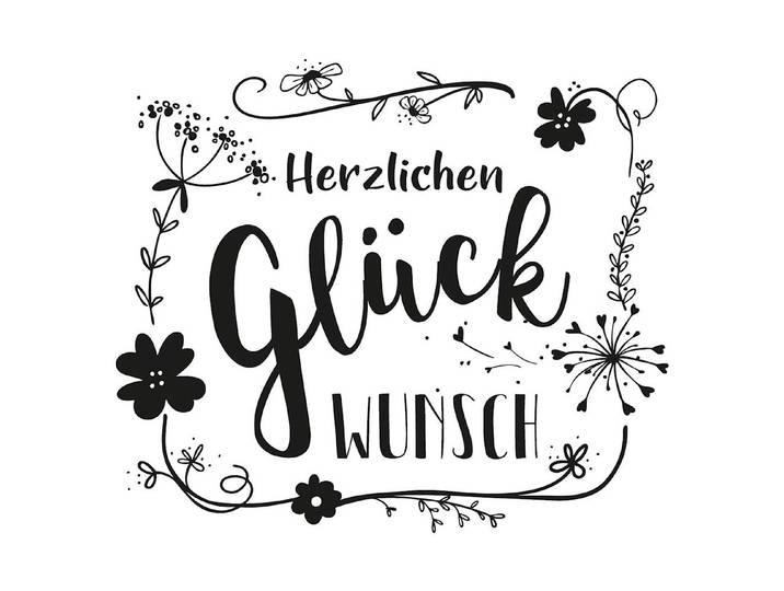 Rayher Stempel Herzlichen Glückwunsch 8 × 9 cm