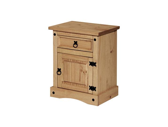 Livetastic Nachtschrank, Honig, Holz, Kiefer, massiv, 1 Schublade(n) Schubladen, 53x67x38 cm, Schlafzimmer, Nachttische