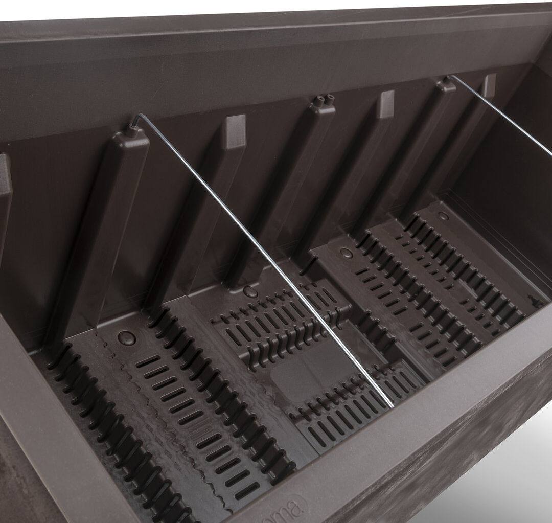 Deroma UK Millennium Trough Brownstone 39cm H x 99cm W x 39cm D