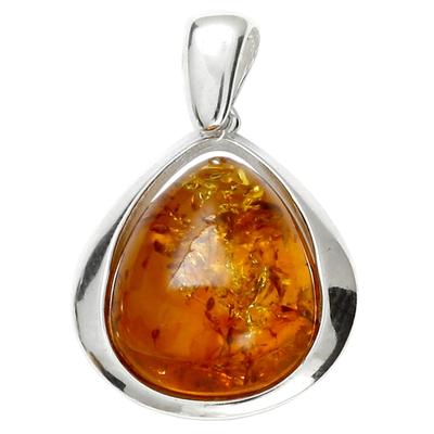 Kettenanhänger OSTSEE-SCHMUCK "Ostsee-Schmuck Anhänger Angelina Anhänger Angelina", weiß, Schmuckanhänger, Damen, 28 x 17mm, Silber 925 (Sterlingsilber), 2,6 g, Kettenanhänger