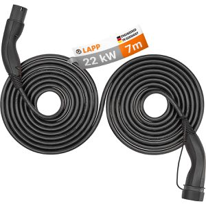 Lapp Elektroauto-Ladekabel Helix Mode 3, IP55, 7 m, Typ 2 zu Typ 2, 3-phasig, 32 A, 22 kW
