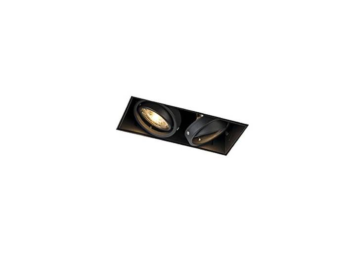 QAZQA oneon trimless 50 - Spot encastrable - 2 lumière - L 188 mm - Noir - Moderne - éclairage intérieur - Salon I Chambre I Cuisine I Salle à manger