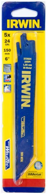 Irwin Lame de scie sabre BIM métal 150 mm ; Irwin Tools (10504154)