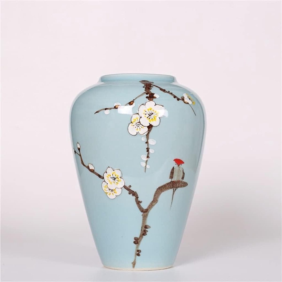 Handgeschilderde porseleinen vaas met klassiek Chinees design in multicolor