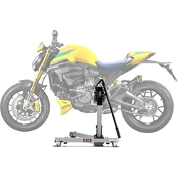 Zentralständer EVOLIFT® für Ducati Monster Senna 24- Shadow Edition (Grundfarbe: Grau) Ohne Ohne Ohne Mit Werbeschild