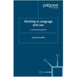 Working in Language and Law, Ratgeber von H. Kniffka