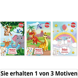 Stylex Malbuch 77077, mit Stickern, für Kinder, 14 Seiten