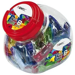 Emtec USB-Stick 32 GB C410 USB 2.0 Candy Jar 80 pcs. (32 GB, USB-A), USB Stick, Mehrfarbig